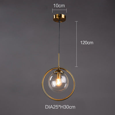 Scandinavian Modern Pendant Light, Glass Bedroom Light, Dining Room Light