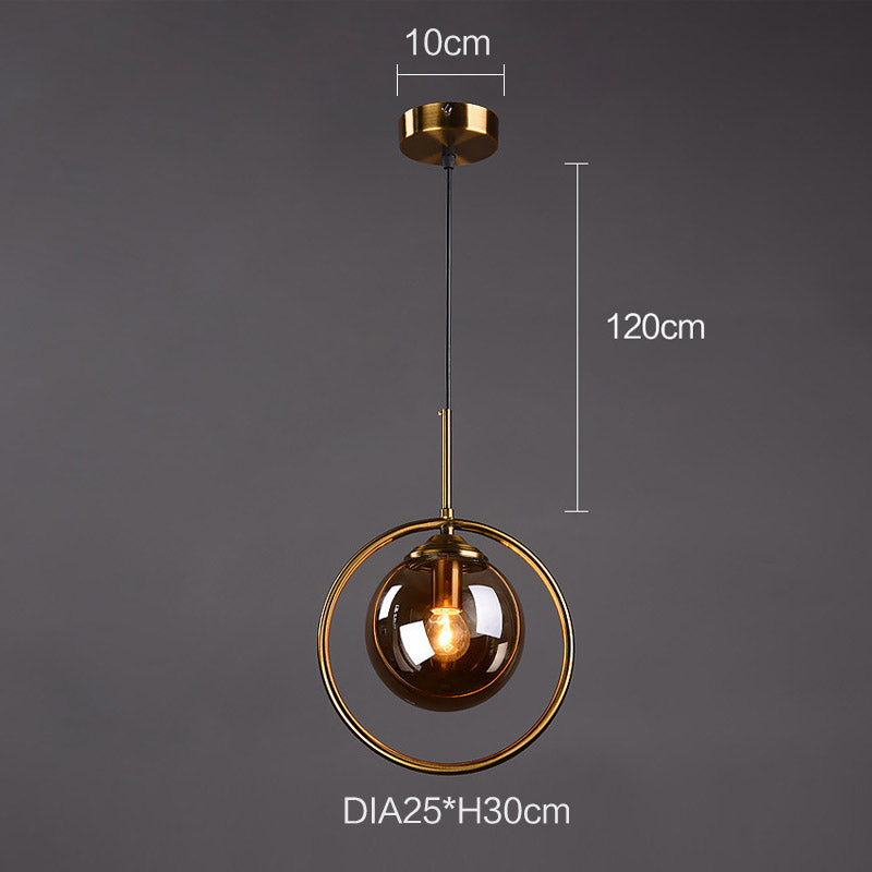 Scandinavian Modern Pendant Light, Glass Bedroom Light, Dining Room Light