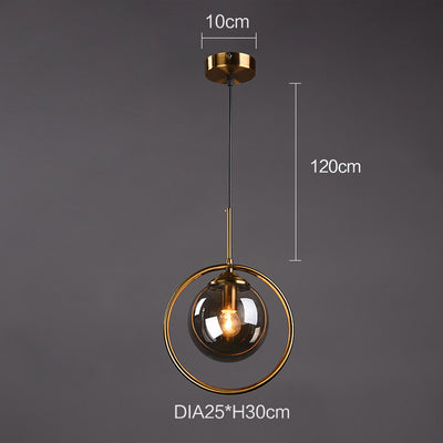 Scandinavian Modern Pendant Light, Glass Bedroom Light, Dining Room Light