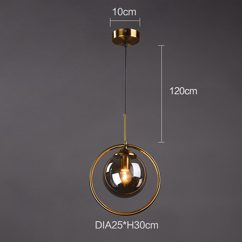 Scandinavian Modern Pendant Light, Glass Bedroom Light, Dining Room Light