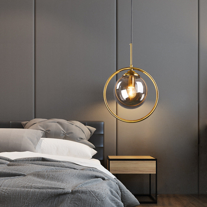 Scandinavian Modern Pendant Light, Glass Bedroom Light, Dining Room Light