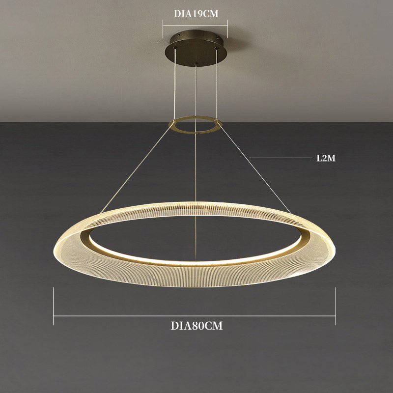 Scandinavian Modern Ring Chandelier, Reading Light, Living Room Light