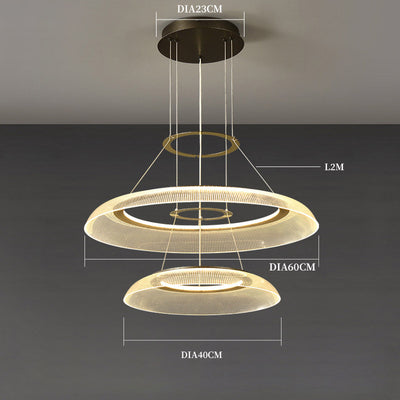 Scandinavian Modern Ring Chandelier, Reading Light, Living Room Light