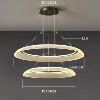 Scandinavian Modern Ring Chandelier, Reading Light, Living Room Light