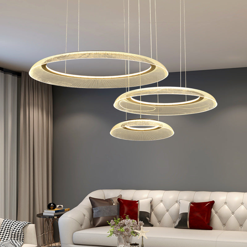 Scandinavian Modern Ring Chandelier, Reading Light, Living Room Light