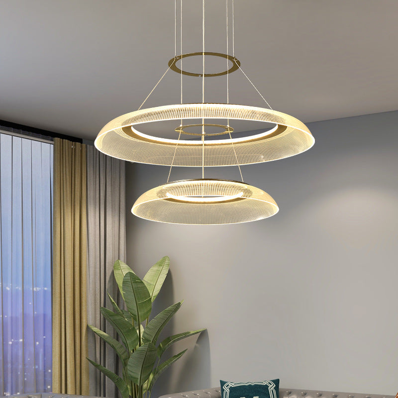 Scandinavian Modern Ring Chandelier, Reading Light, Living Room Light