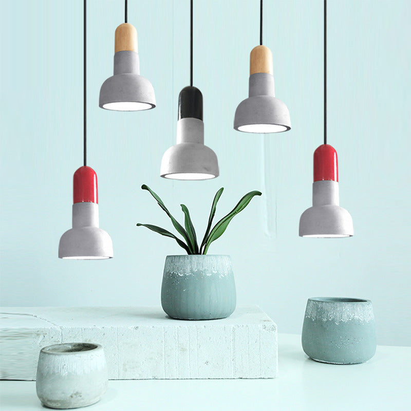 Scandinavian Pendant Light, Cement Bedroom Light, Modern Light