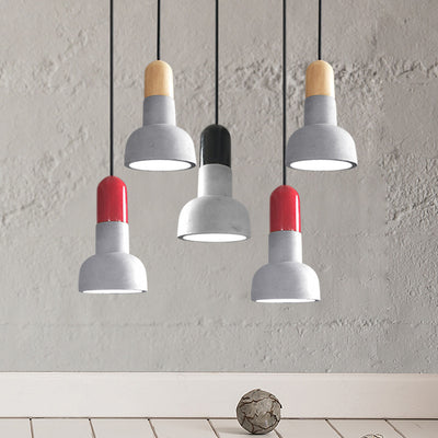 Scandinavian Pendant Light, Cement Bedroom Light, Modern Light