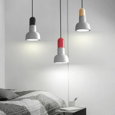 Scandinavian Pendant Light, Cement Bedroom Light, Modern Light