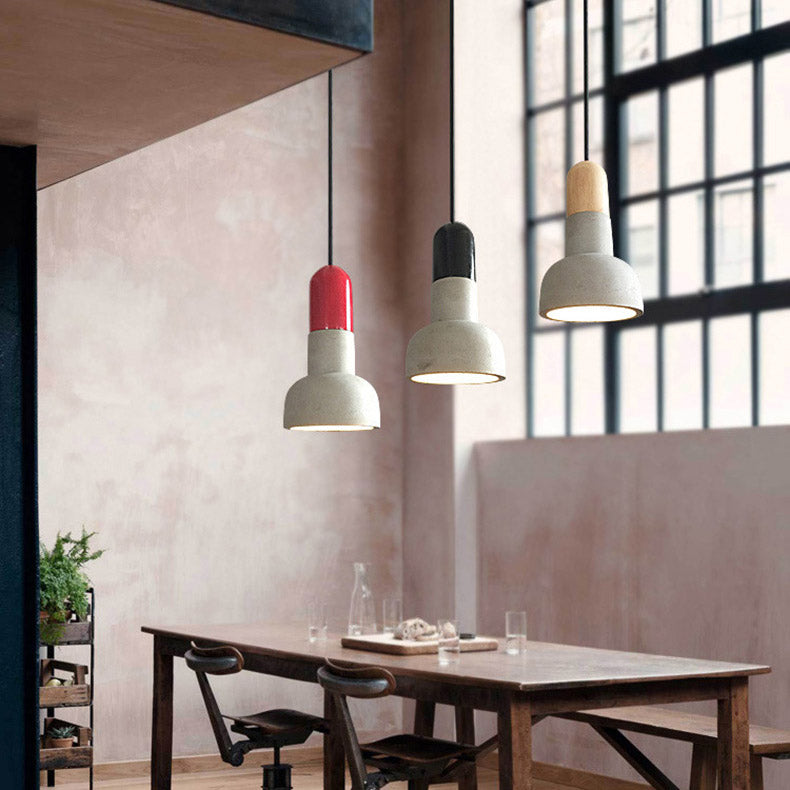 Scandinavian Pendant Light, Cement Bedroom Light, Modern Light