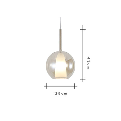 Scandinavian Pendant Light, Glass Bedroom Light, Modern Light