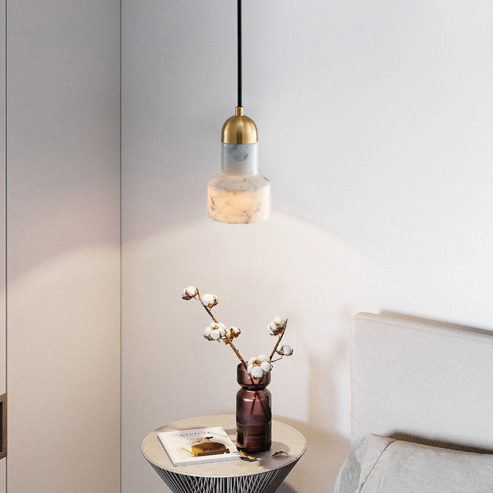 Scandinavian Pendant Light, Marble Bedroom Light, Modern Light