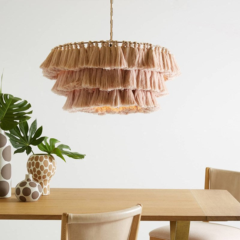 Scandinavian Pendant Light, Tassels Bedroom Light, Modern Light