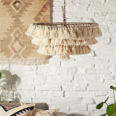 Scandinavian Pendant Light, Tassels Bedroom Light, Modern Light