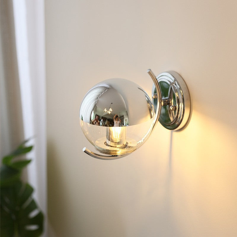 Scandinavian Space Planet Glass Wall Light, Reading Light, Living Room Light