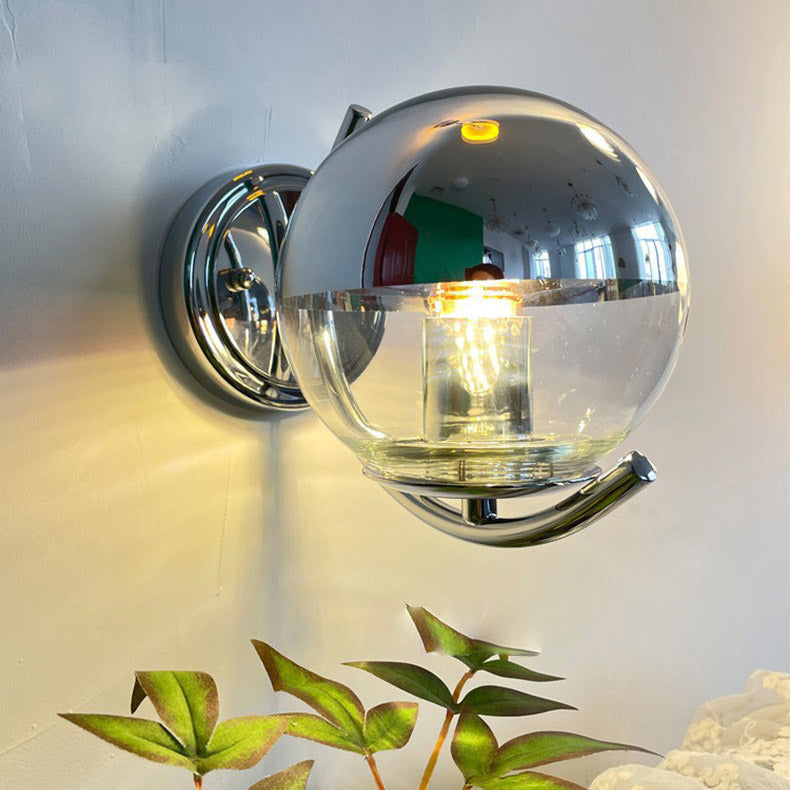 Scandinavian Space Planet Glass Wall Light, Reading Light, Living Room Light