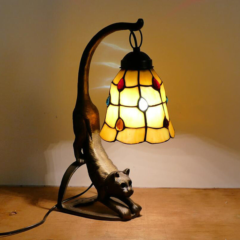 Scandinavian Tiffany Table Lamp, Bedroom Light, Dining Room Light