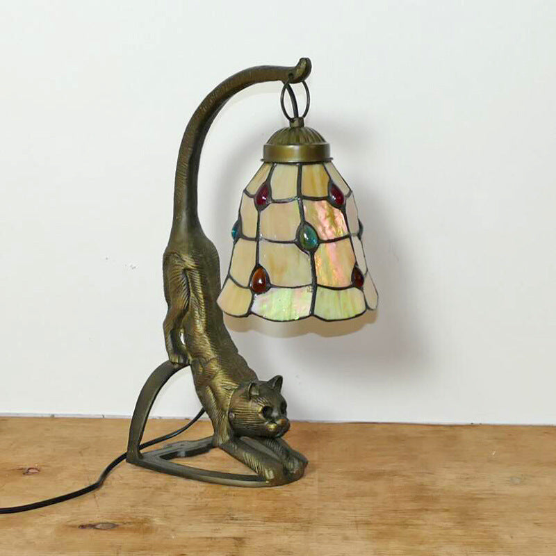 Scandinavian Tiffany Table Lamp, Bedroom Light, Dining Room Light