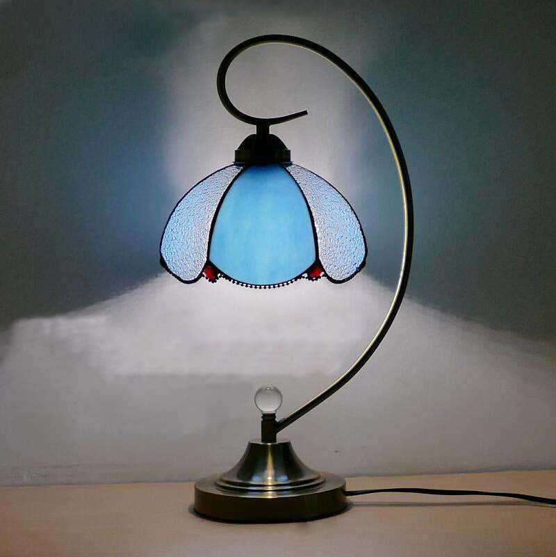 Scandinavian Tiffany Table Lamp, Simple Bedroom Light, Dining Room Light