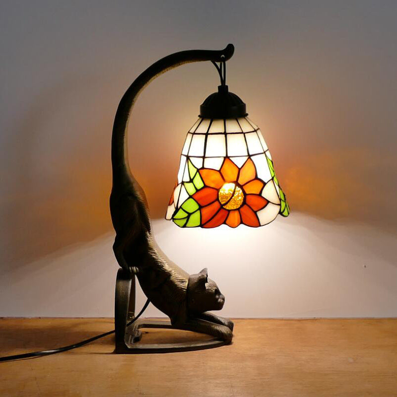 Scandinavian Tiffany Table Lamp, Simple Bedroom Light, Living Room Light