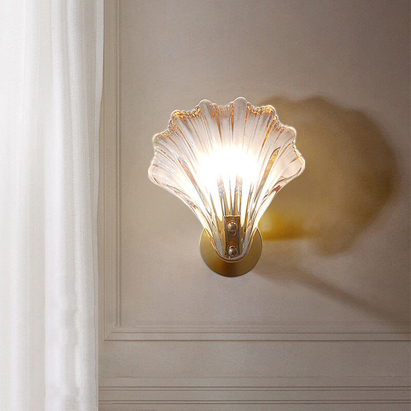 Seashell Glass Wall Light, Wall Light for Hallway