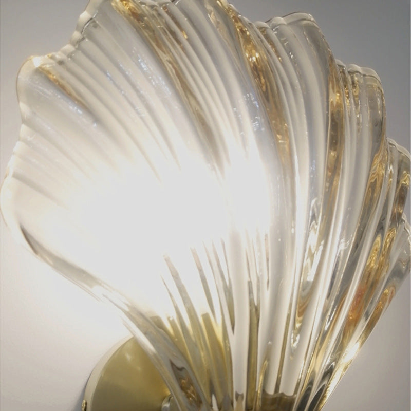 Seashell Glass Wall Light, Wall Light for Hallway