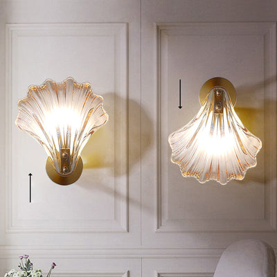 Seashell Glass Wall Light, Wall Light for Hallway