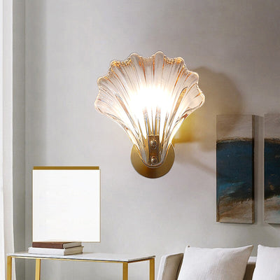 Seashell Glass Wall Light, Wall Light for Hallway