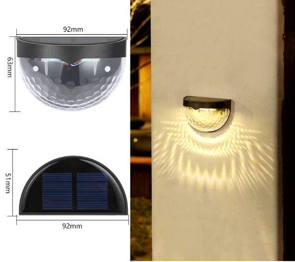 Semicircle Solar Fence Light - Set of 2