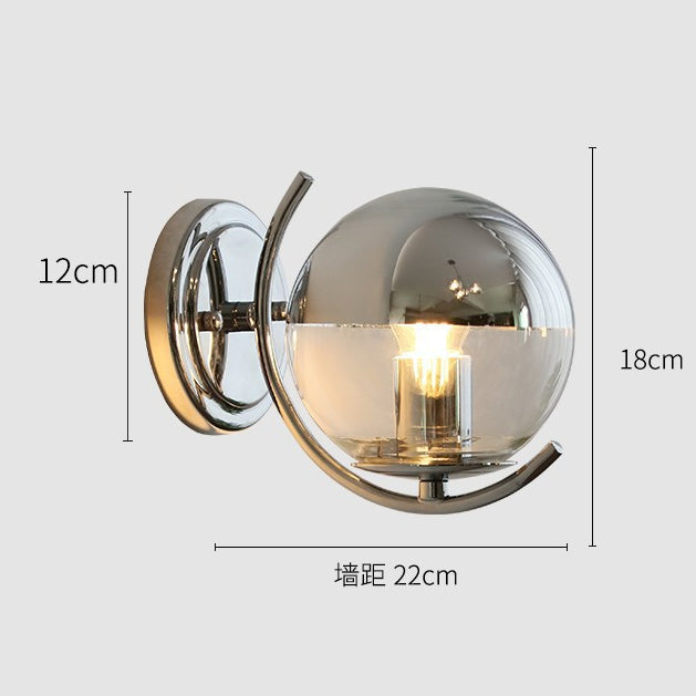 Silver Space Planet Wall Light, Bedroom Light, Living Room Light