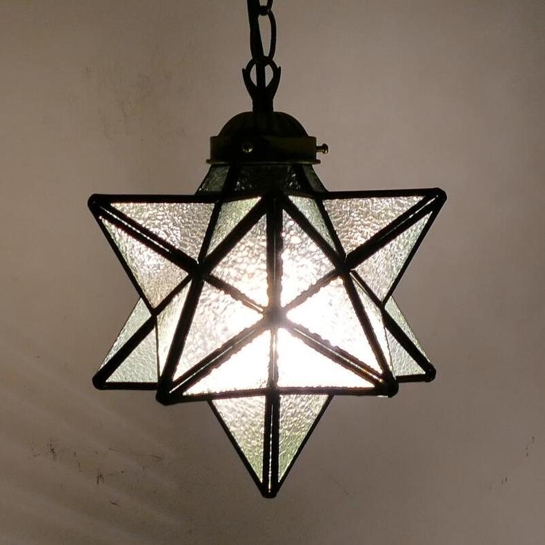 Simple Glass Tiffany Lamp, Pendant Light, Living Room Light