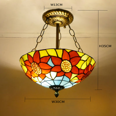 Simple Mediterranean Tiffany Lamp, Pendant Light, Reading Light