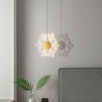 Snowflake Hanging Light, Pendant for Bedroom