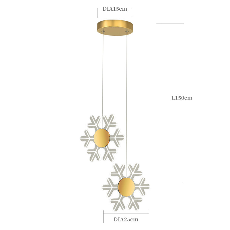 Snowflake Hanging Light, Pendant for Bedroom