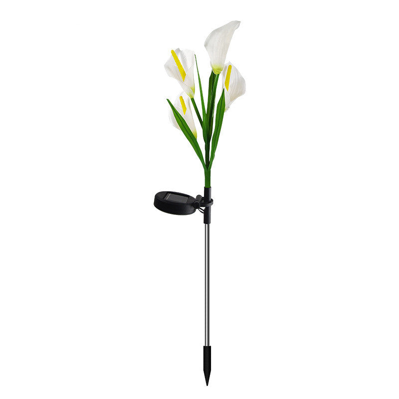 Solar Garden Light, Solar Calla Lily Flower Light, Solar Garden Decoration - Set Of 2