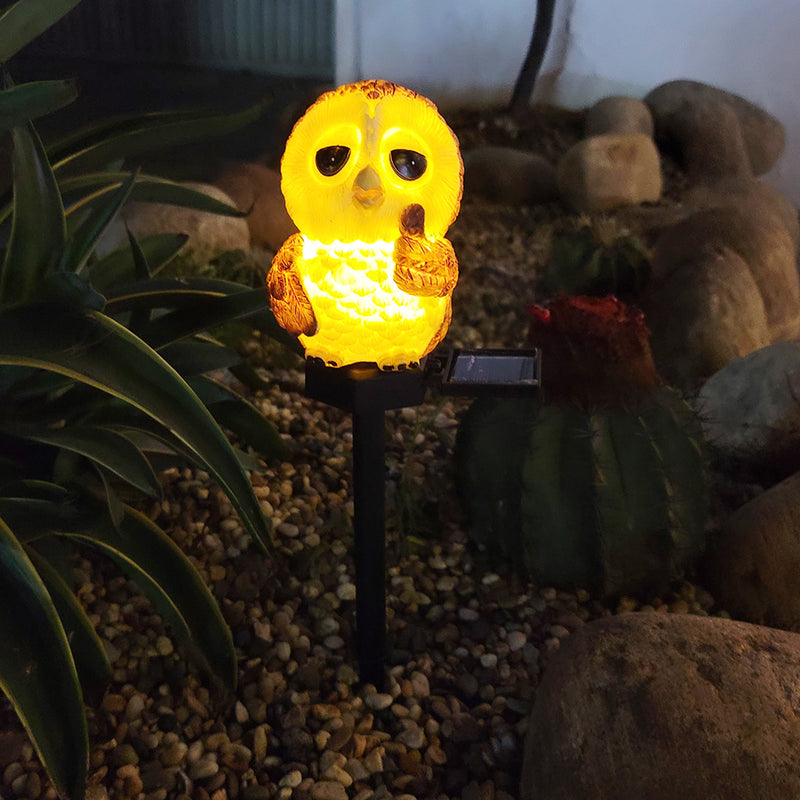 Solar Owl Ground Light, Courtyard Garden Decoration, Solar Landscape Light