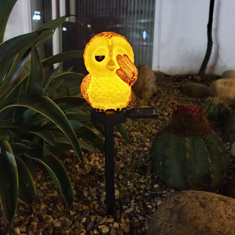 Solar Owl Ground Light, Courtyard Garden Decoration, Solar Landscape Light