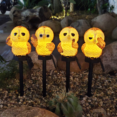 Solar Owl Ground Light, Courtyard Garden Decoration, Solar Landscape Light