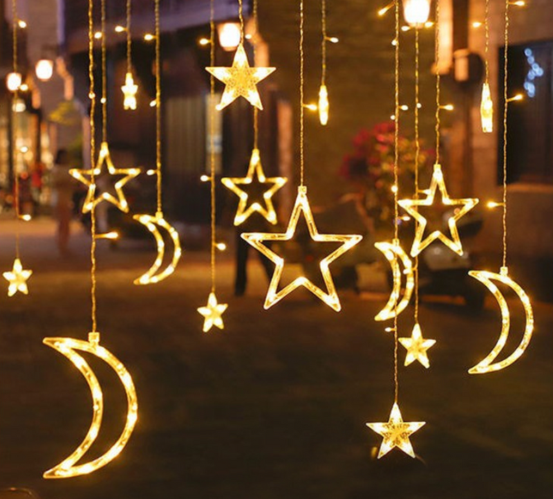 Solar Star And Moon Lights, Solar Christmas Lights