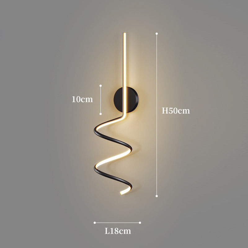 Spiral-shaped Wall Light, Wall Light for Living Room