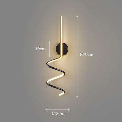 Spiral-shaped Wall Light, Wall Light for Living Room