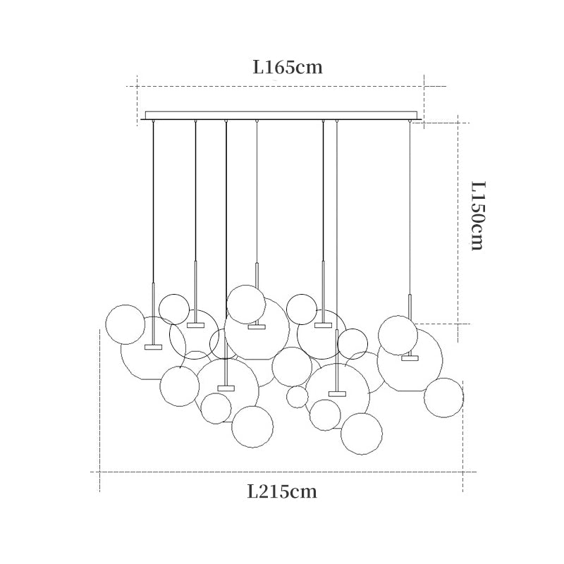 Store Commercial Glass Bubble Light, 
Bubble Pendant Light for Restaurant