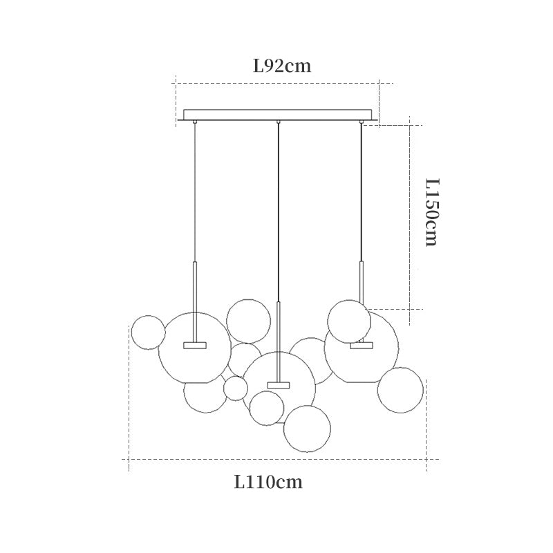 Store Commercial Glass Bubble Light, 
Bubble Pendant Light for Restaurant