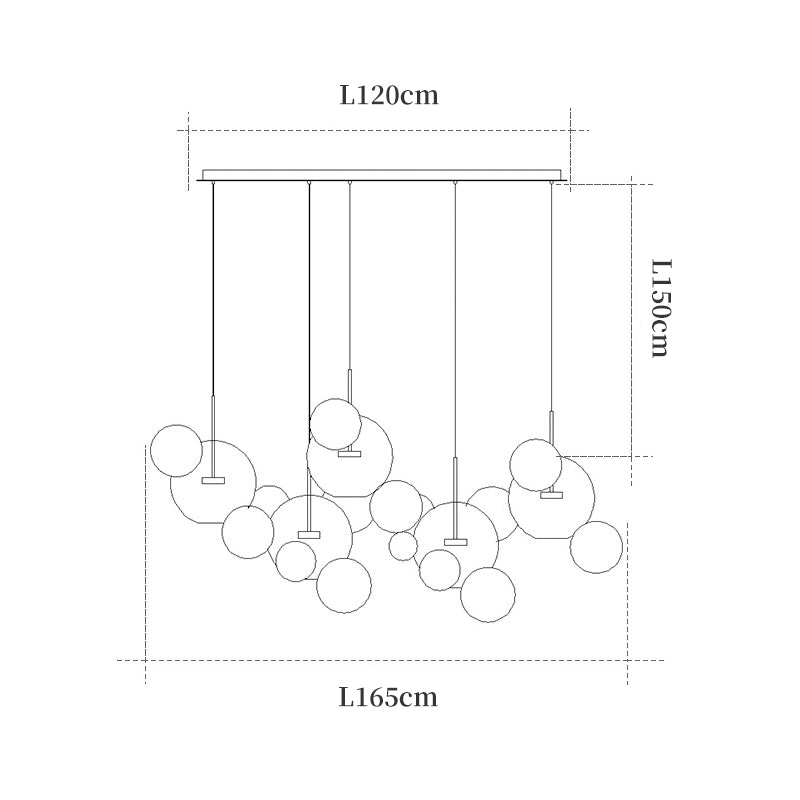 Store Commercial Glass Bubble Light, 
Bubble Pendant Light for Restaurant