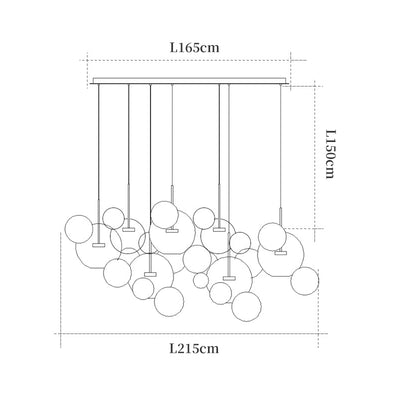 Store Commercial Glass Bubble Light, 
Bubble Pendant Light for Restaurant