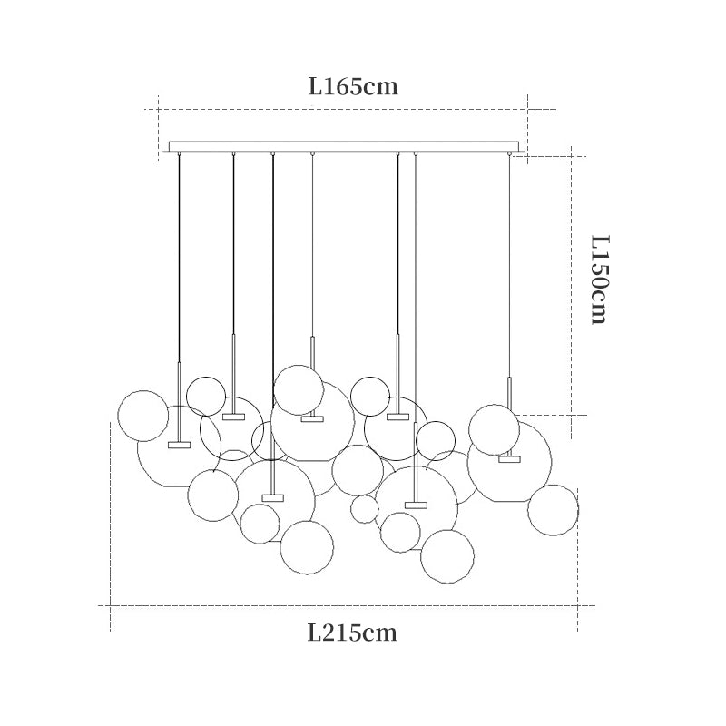 Store Commercial Glass Bubble Light, 
Bubble Pendant Light for Restaurant