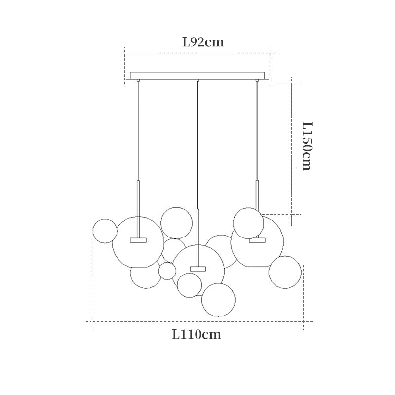 Store Commercial Glass Bubble Light, 
Bubble Pendant Light for Restaurant