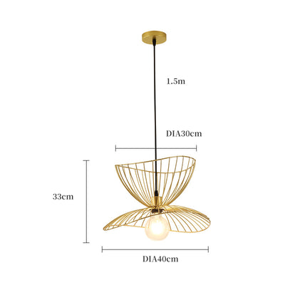 Straw Hat Chandelier, Modern Pendant Light, Living Room Light, Hallway Light