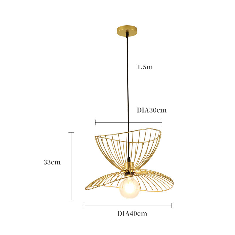 Straw Hat Chandelier, Modern Pendant Light, Living Room Light, Hallway Light