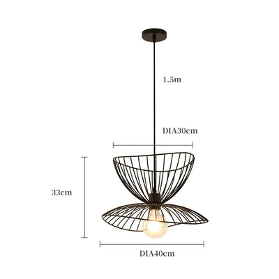 Straw Hat Chandelier, Modern Pendant Light, Living Room Light, Hallway Light